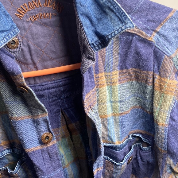 Blue flannel button up - Picture 2 of 3